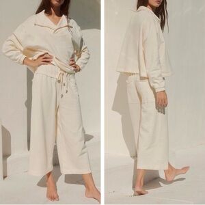 🌺Free People Cream Terry Goucho Pants